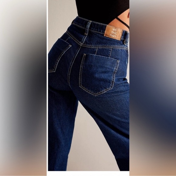 Free People CRVY Gia Wide-Leg Jeans / Baltic Blue / 31 / NWT - Picture 2 of 5